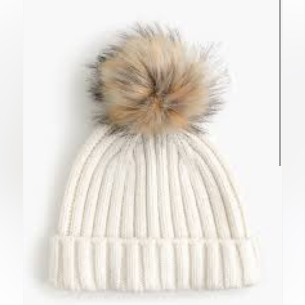 NWT J.Crew Pom Pom Top Beanie